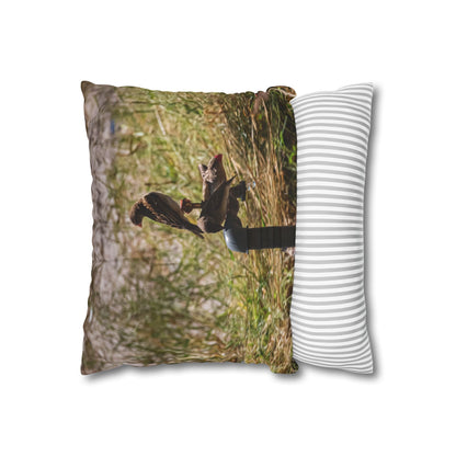 Poly Canvas Pillowcase - Birds at a Tap