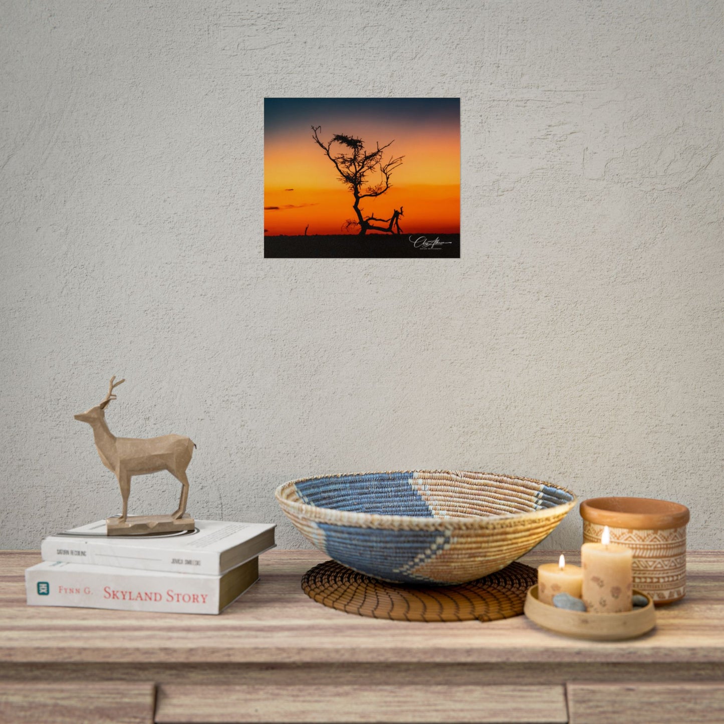 Rolled Posters - Sunset over the Kalahari 11″ x 9″ (Horizontal) Semi Glossy