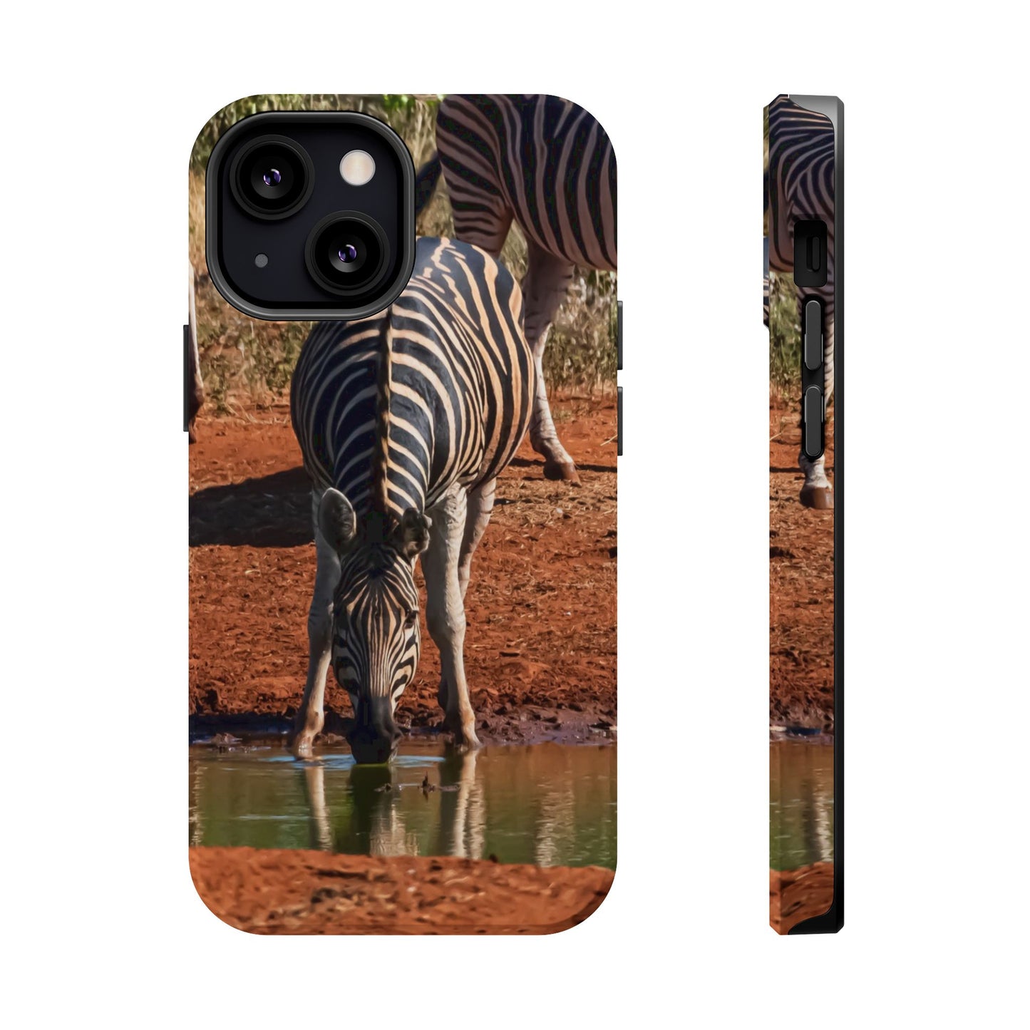 Magsafe® Compatible Tough Cases - Zebra Drinking iPhone 13 Mini Matte