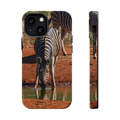 Magsafe® Compatible Tough Cases - Zebra Drinking iPhone 13 Mini Matte