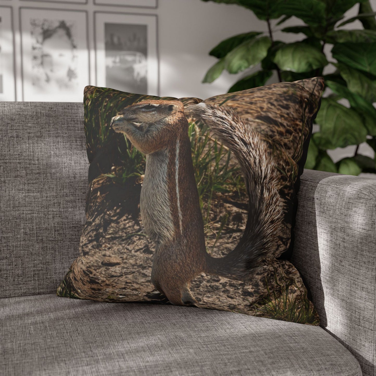 Poly Canvas Pillowcase - Ground Squirrel