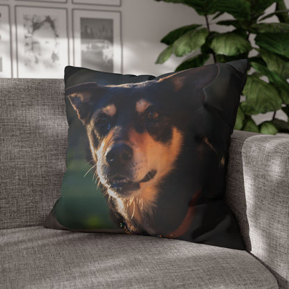 Poly Canvas Pillowcase - Saba the Kelpie