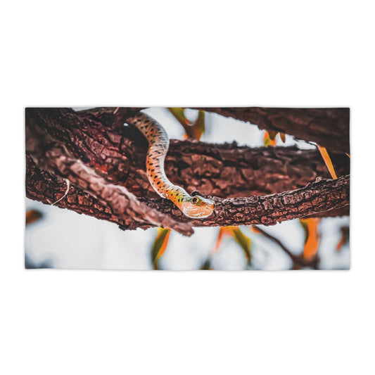 Spotted Bush Snake Beach Towels 30" × 60"