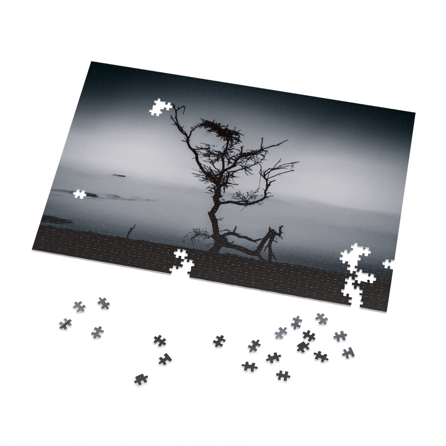 Kalahari Sunset Jigsaw Puzzle with Tin B&W