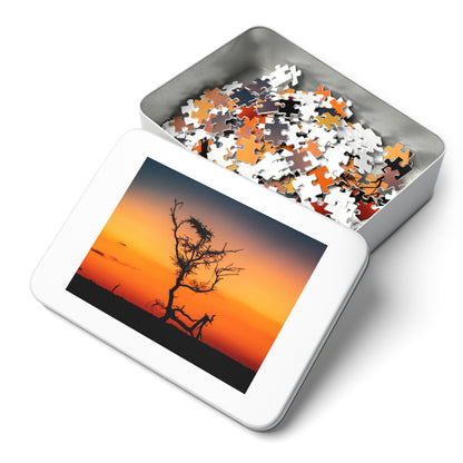 Kalahari Sunset Jigsaw Puzzle with Tin