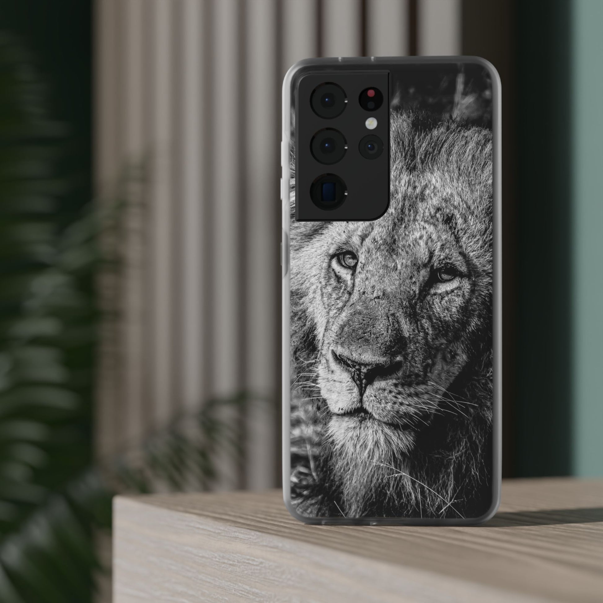 Flexible Lion Phone Cases B&W