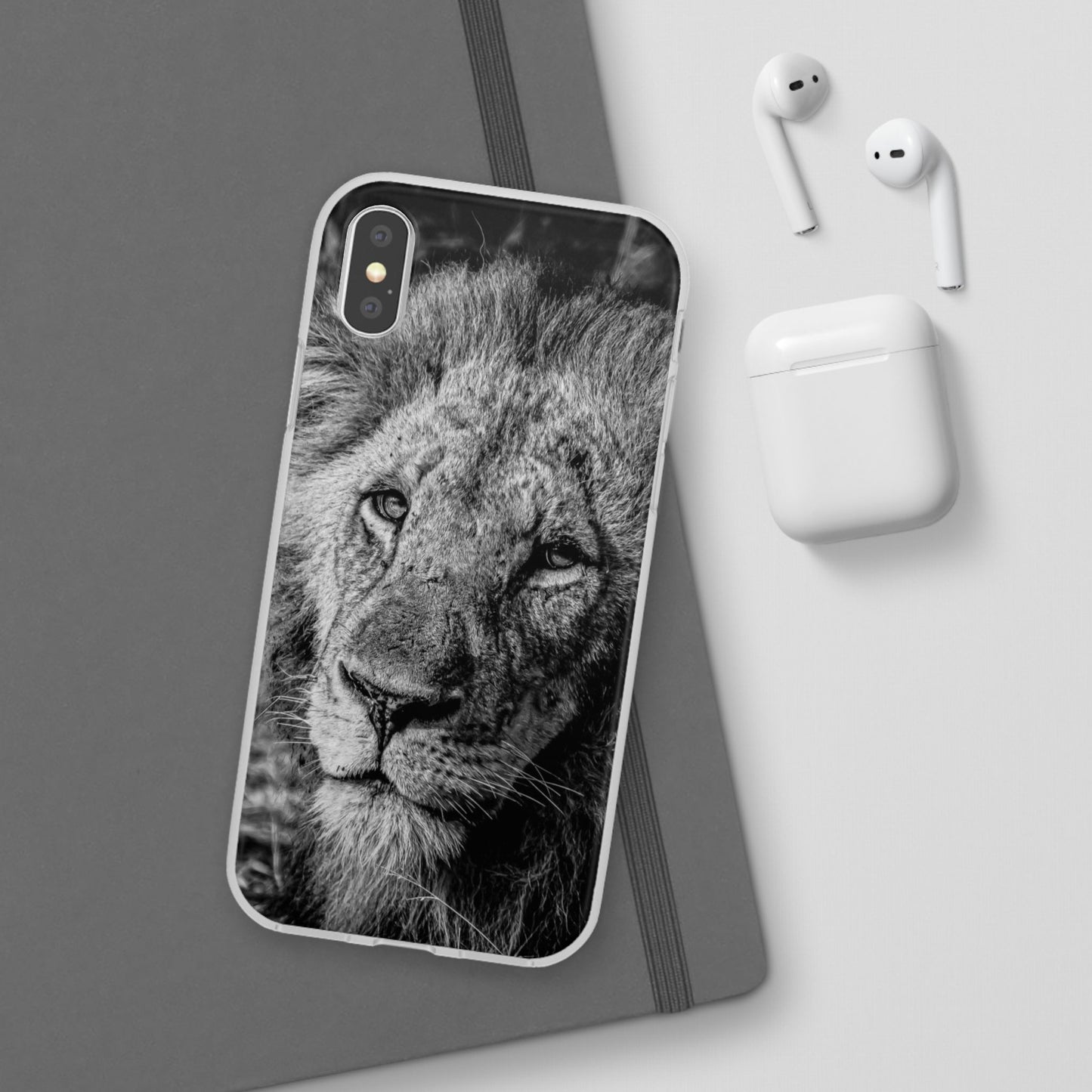 Flexible Lion Phone Cases B&W