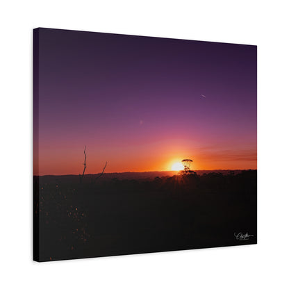 Matte Canvas, Stretched, 1.25" - Purple Sunset