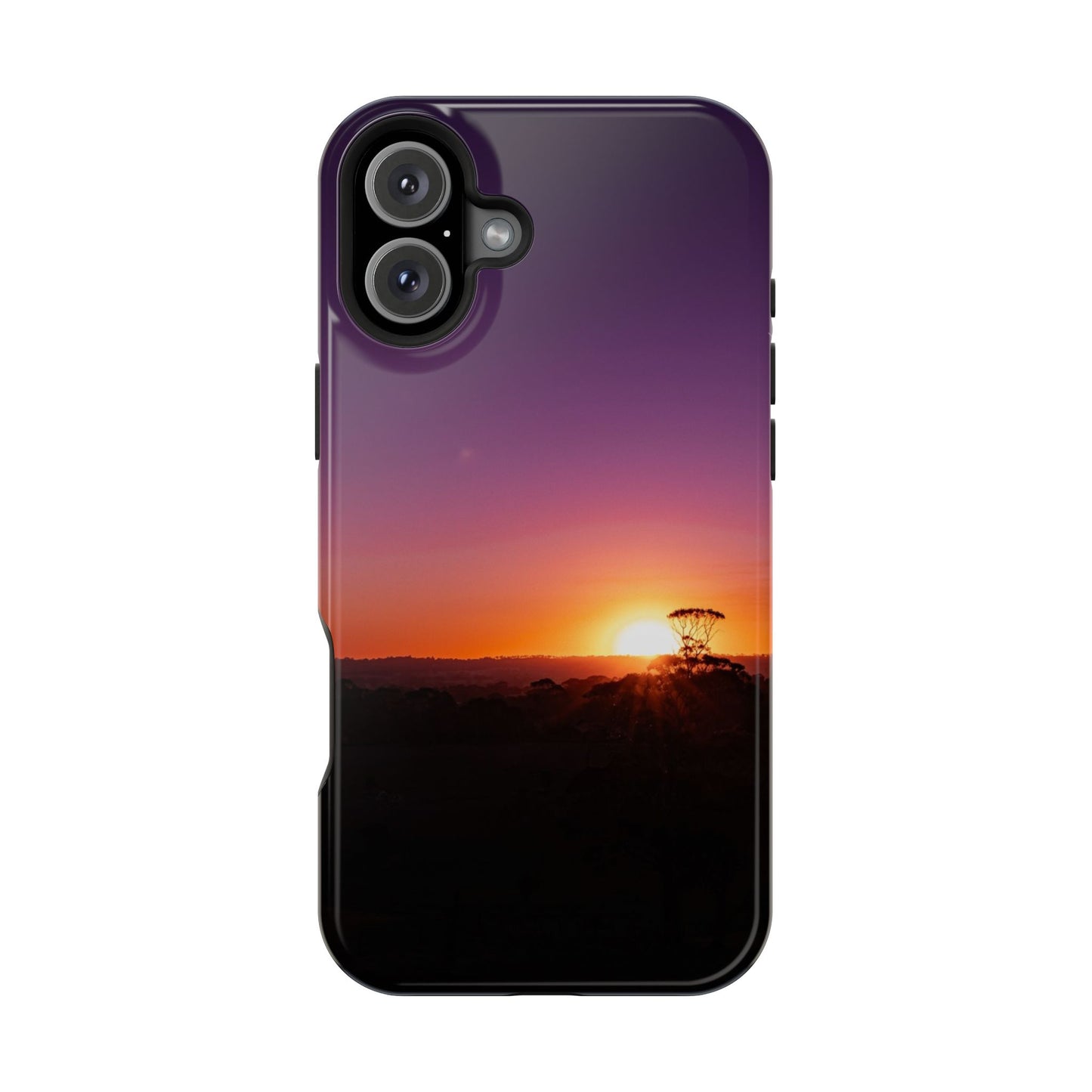 Magsafe® Compatible Tough Cases - Purple Sunset iPhone 16 Plus Glossy