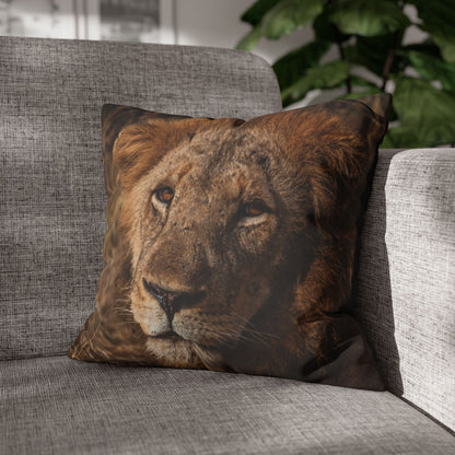 Poly Canvas Pillowcase - Old Lion