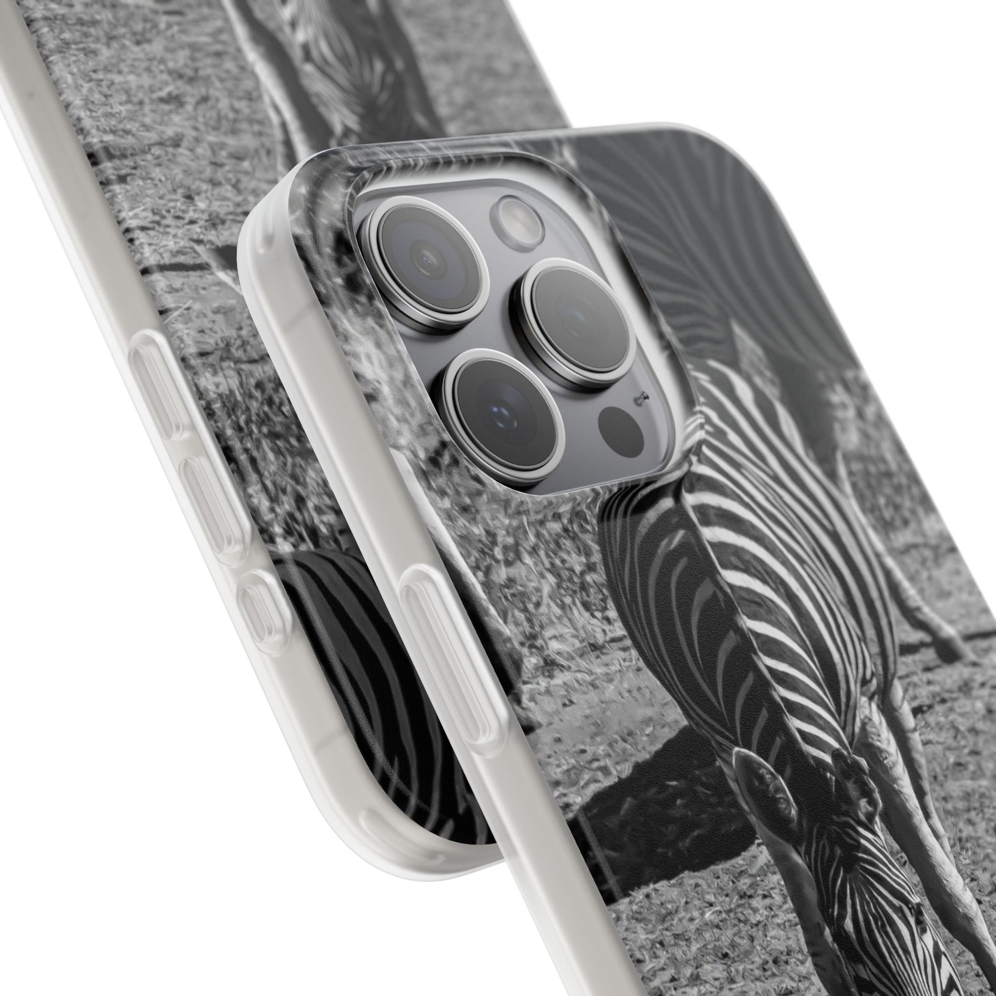 Flexible Zebra Phone Case B&W