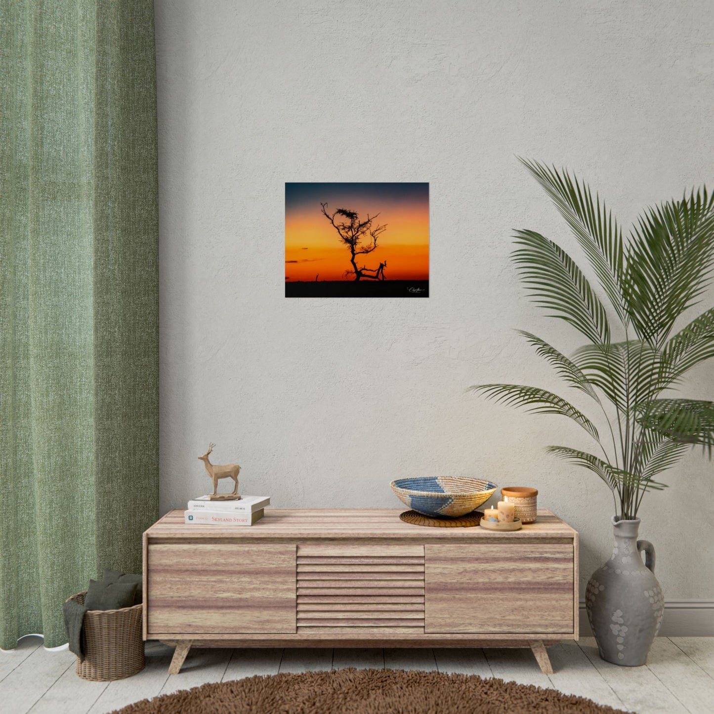 Rolled Posters - Sunset over the Kalahari 20″ x 16″ (Horizontal) Semi Glossy