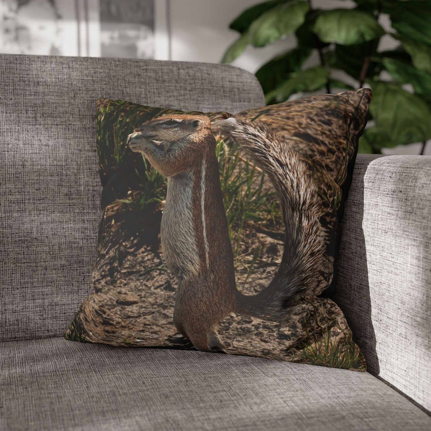 Poly Canvas Pillowcase - Ground Squirrel