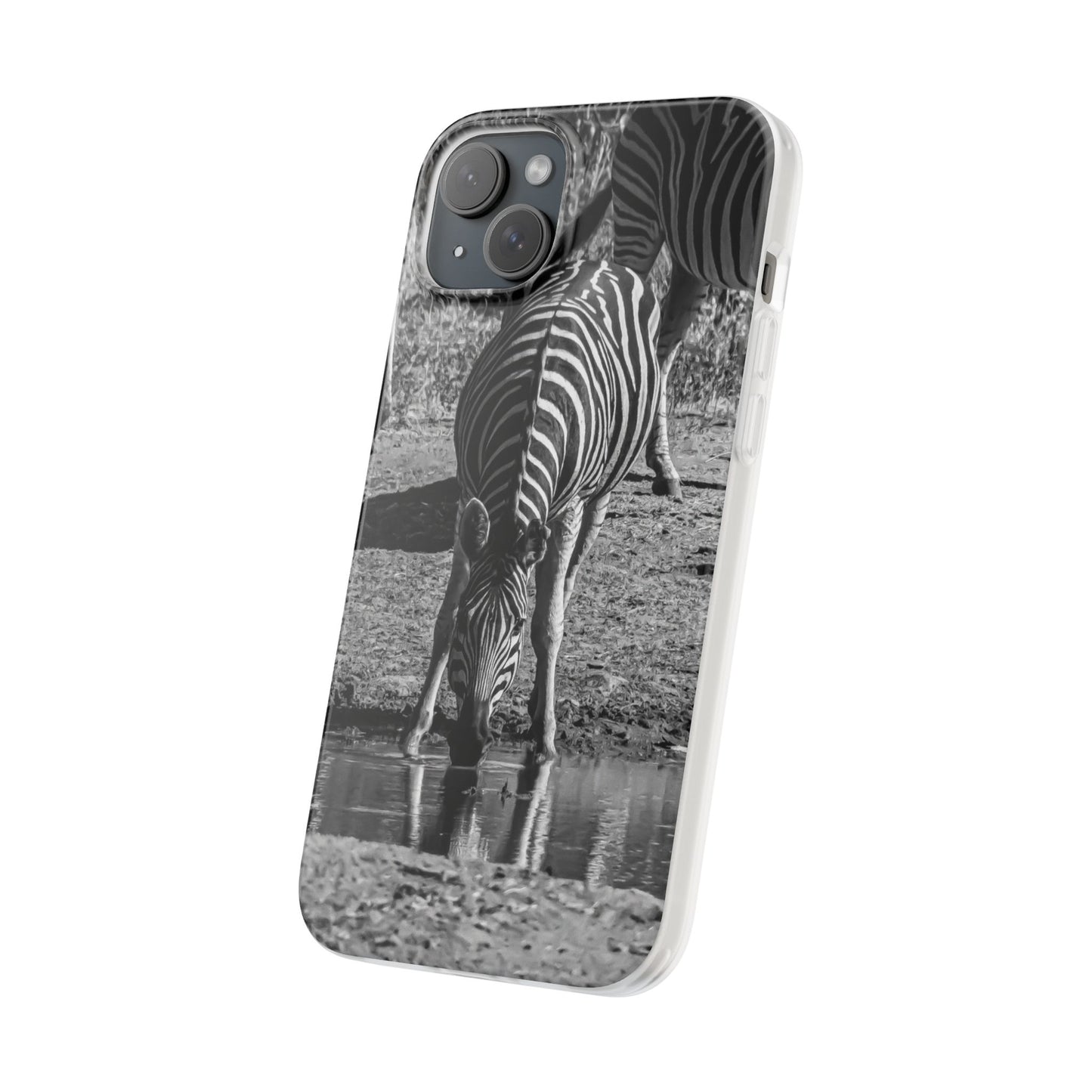 Flexible Zebra Phone Case B&W