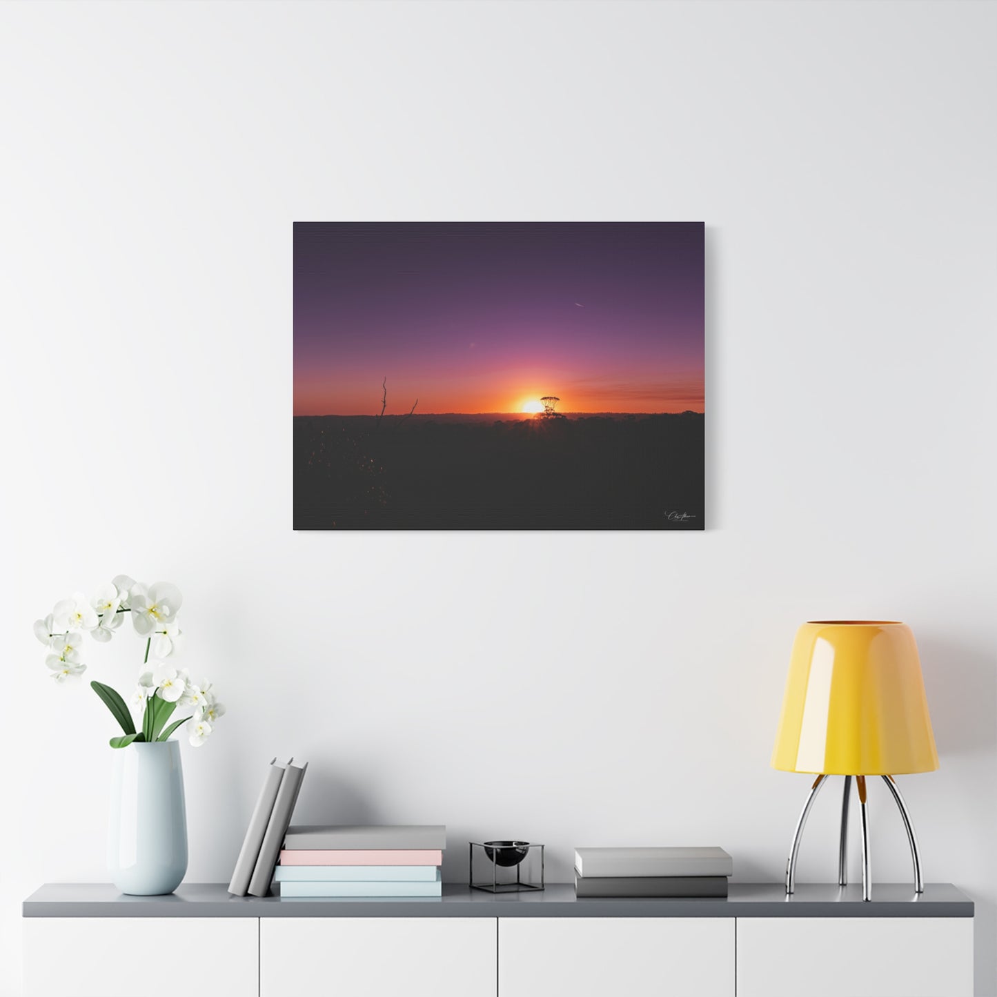 Matte Canvas, Stretched, 1.25" - Purple Sunset