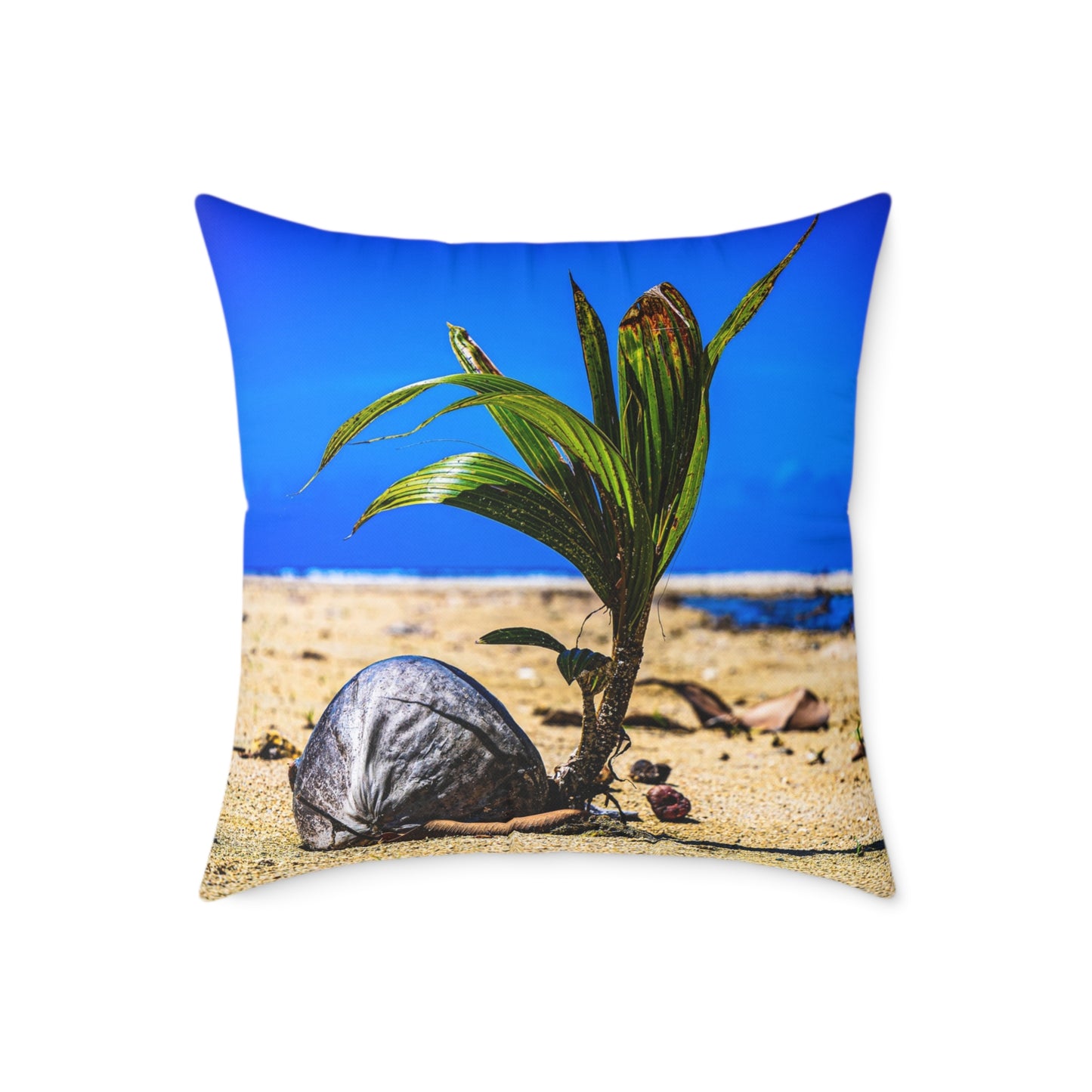 Beach Coconut Pillow 24" × 24"