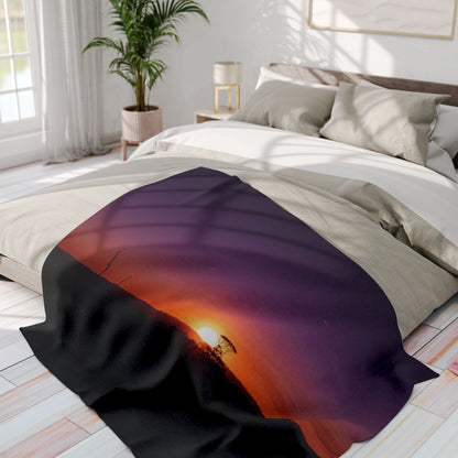 Arctic Fleece Blanket - Purple Sunset