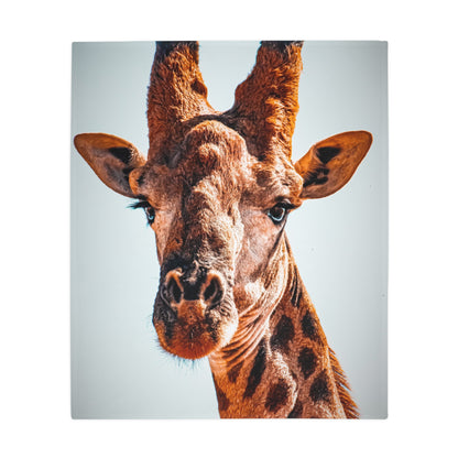 Portrait of Giraffe Fleece Blanket 50" × 60"