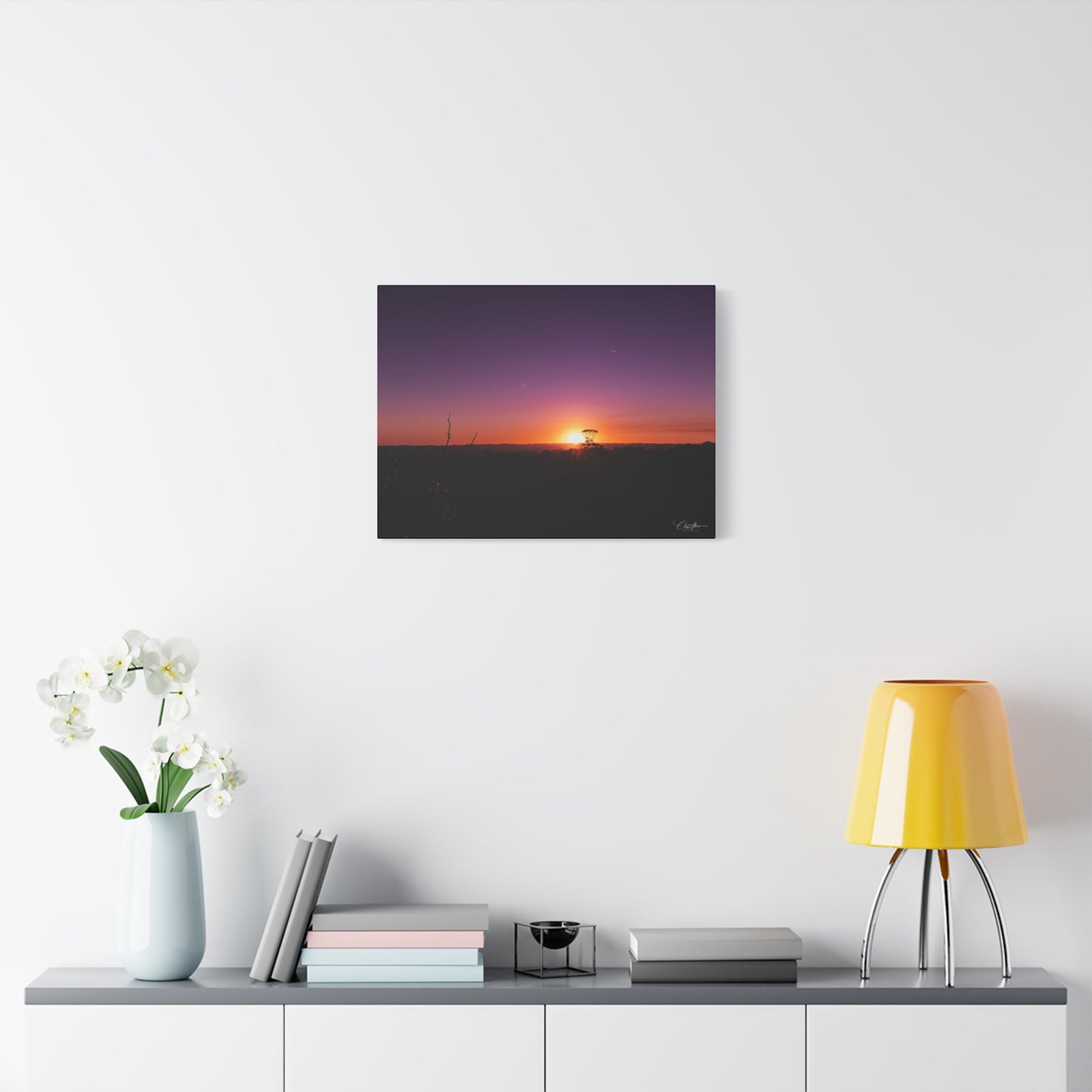 Matte Canvas, Stretched, 1.25" - Purple Sunset