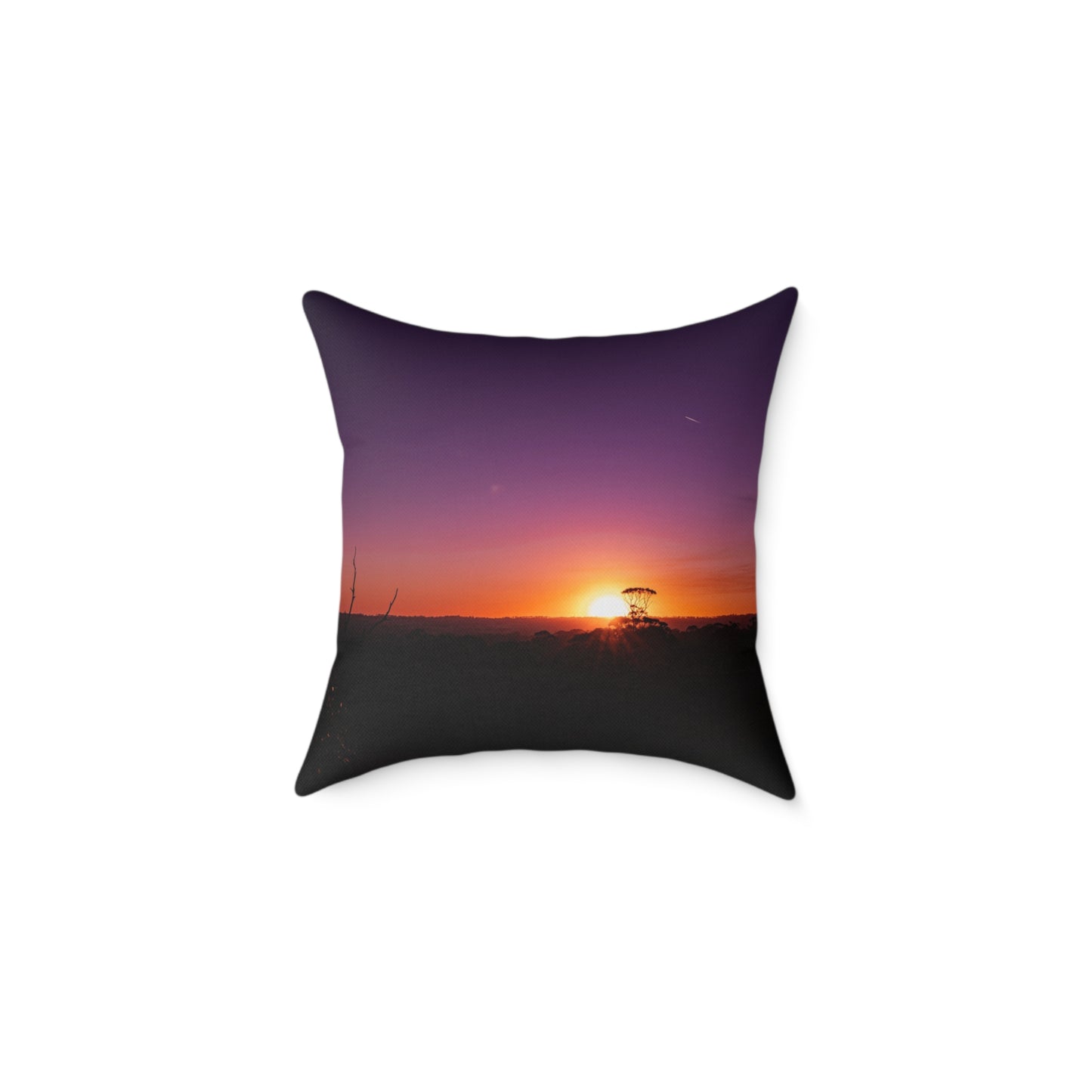 Purple Sunset Pillow 18" × 18"