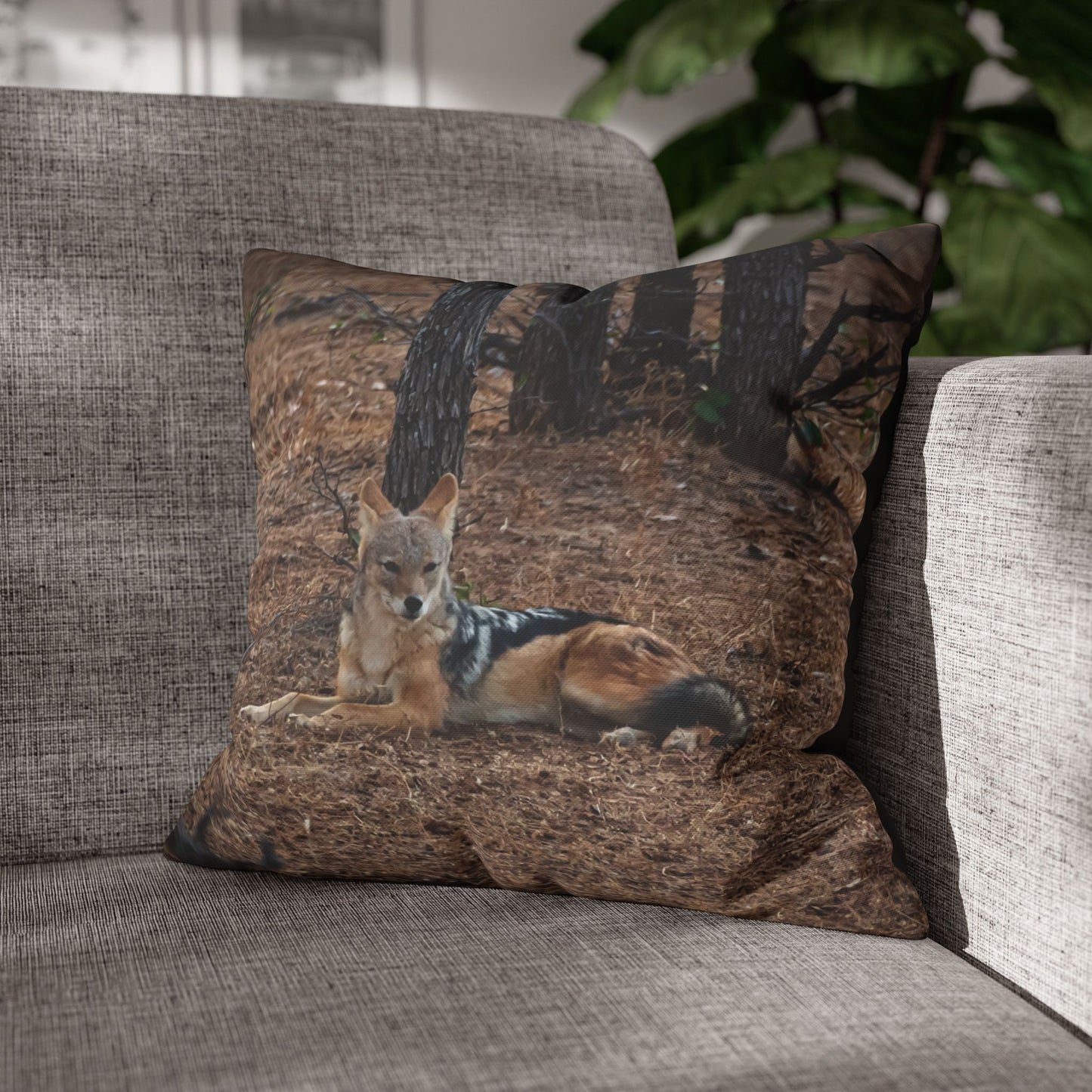 Poly Canvas Pillowcase - Jackal