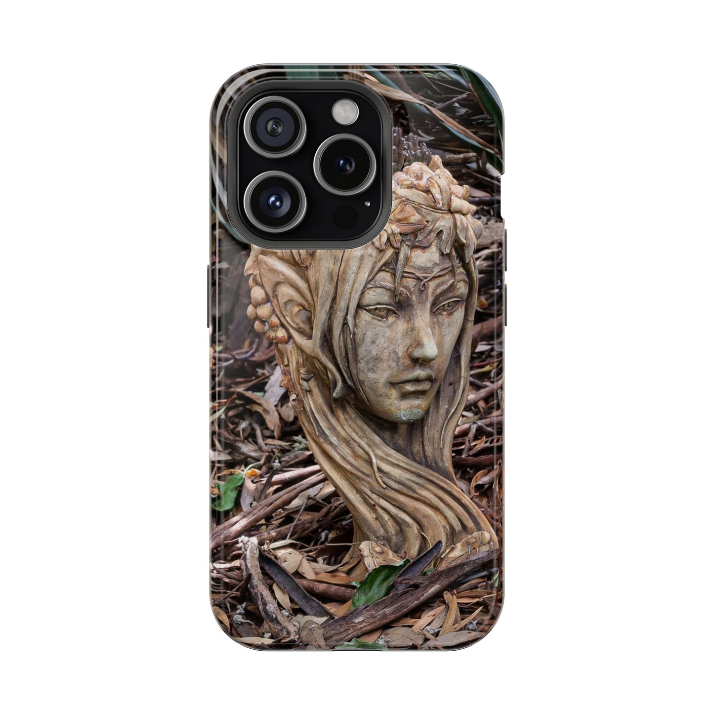 Magsafe® Compatible Tough Cases - Elven Lady Statue iPhone 15 Pro Glossy