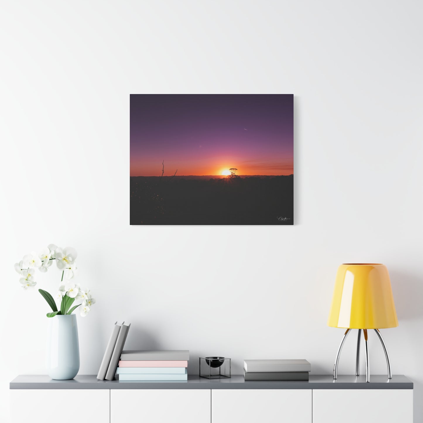 Matte Canvas, Stretched, 1.25" - Purple Sunset