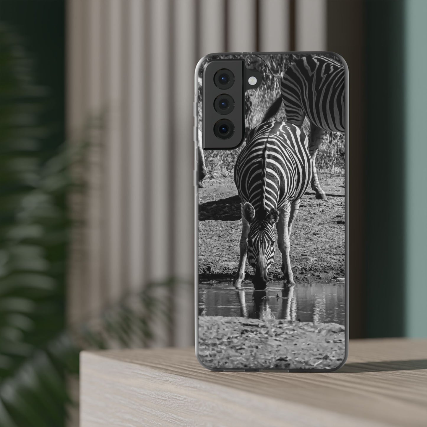 Flexible Zebra Phone Case B&W