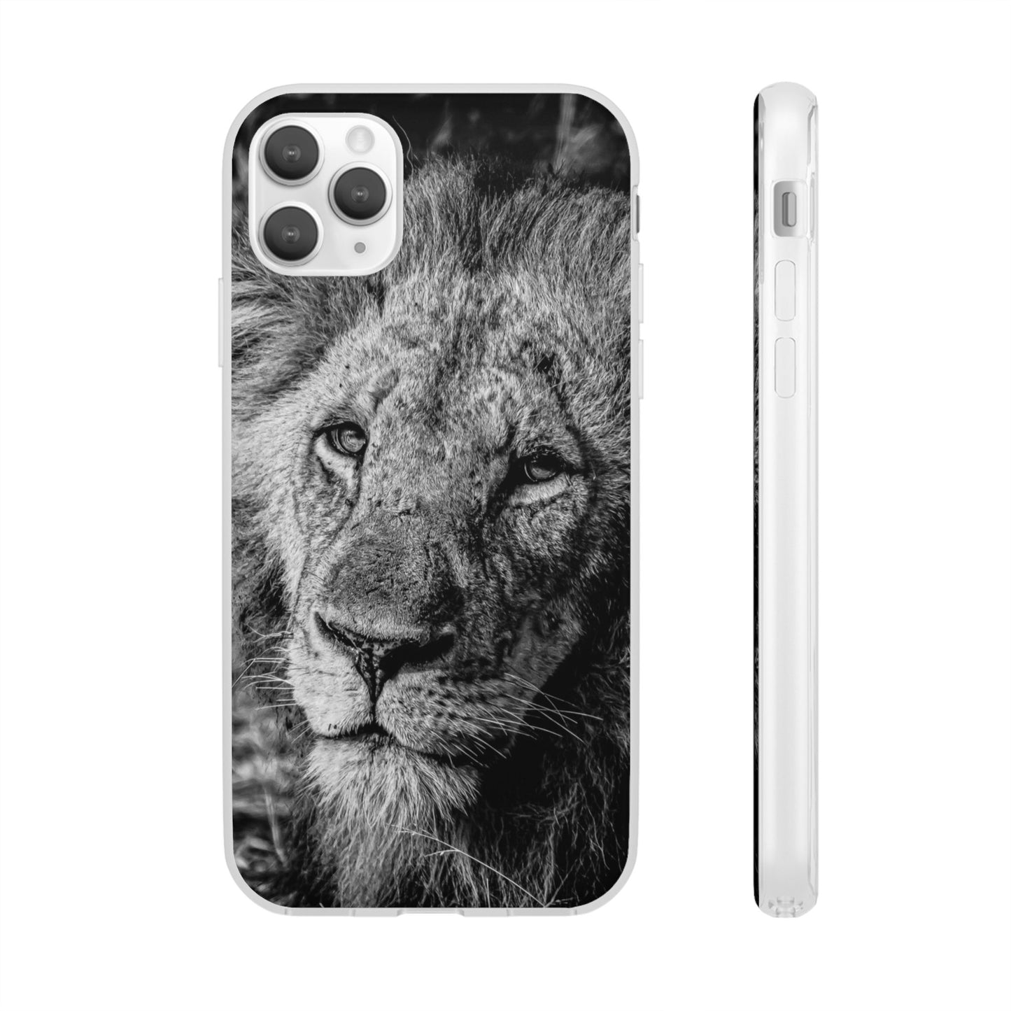 Flexible Lion Phone Cases B&W iPhone 11 Pro Max with gift packaging