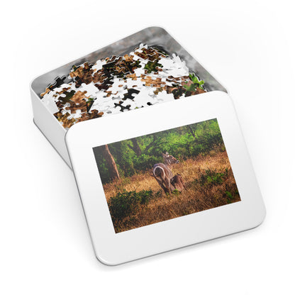 Waterbuck Photo Jigsaw Puzzle with Tin