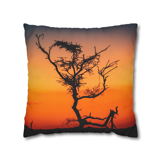 Poly Canvas Pillowcase - Sunset over the Kalahari