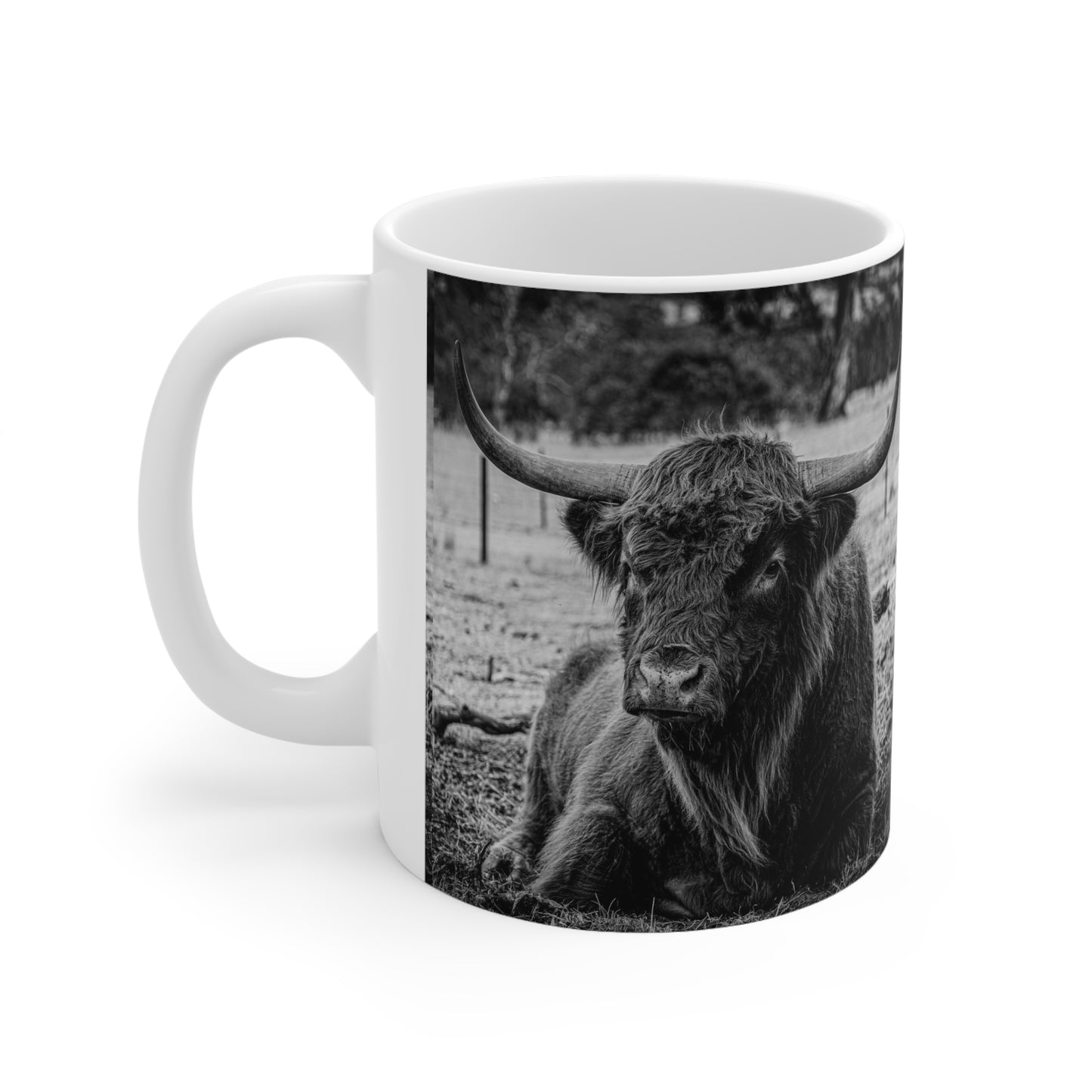 Highland Cattle Mug B&W