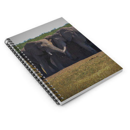 Spiral Notebook - Ruled Line - Elephant Friends