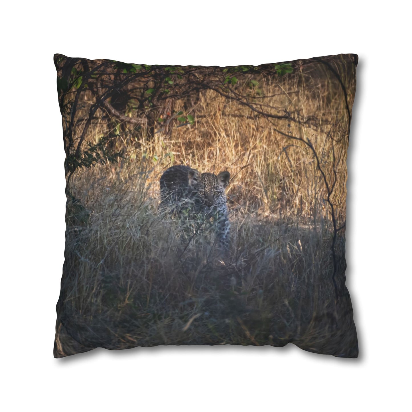 Poly Canvas Pillowcase - Leopard Cub