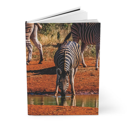 Hardcover Journal Matte - Zebra Drinking