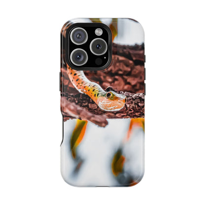 Magsafe® Compatible Tough Cases - Spotted Bush Snake iPhone 16 Pro Glossy