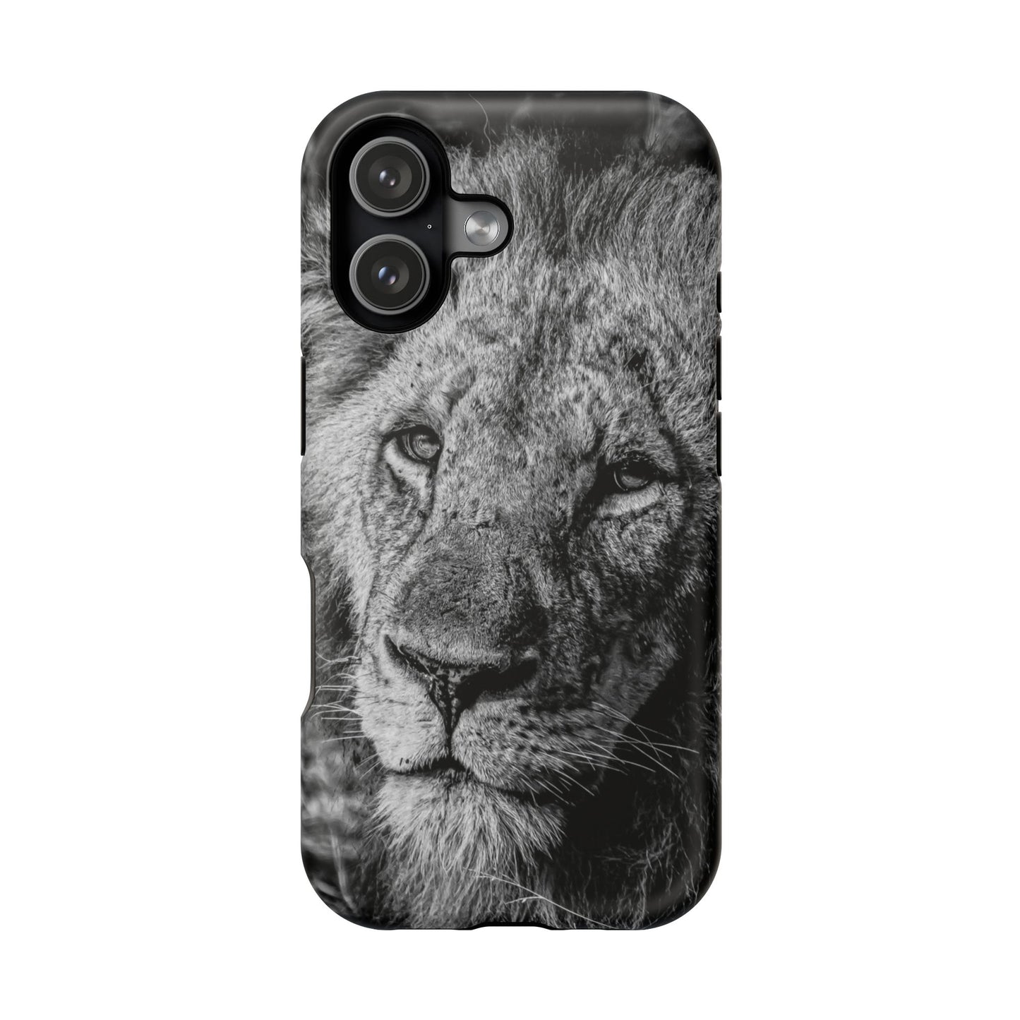 Magsafe® Compatible Tough Cases - Old Lion B&W iPhone 17 Matte