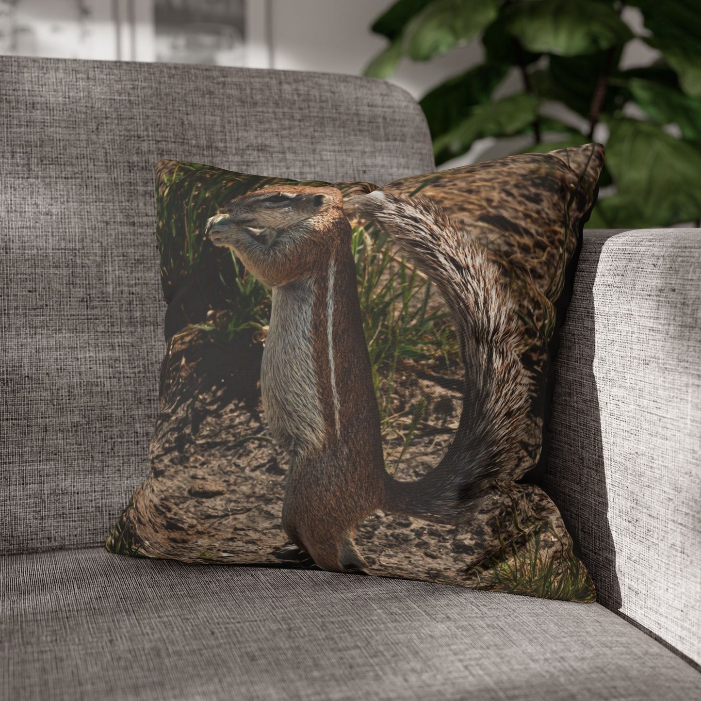 Poly Canvas Pillowcase - Ground Squirrel