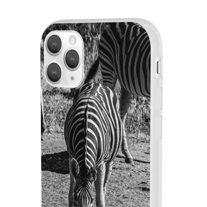 Flexible Zebra Phone Case B&W