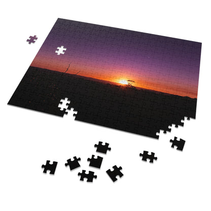 Purple Sunset Jigsaw Puzzle with Tin