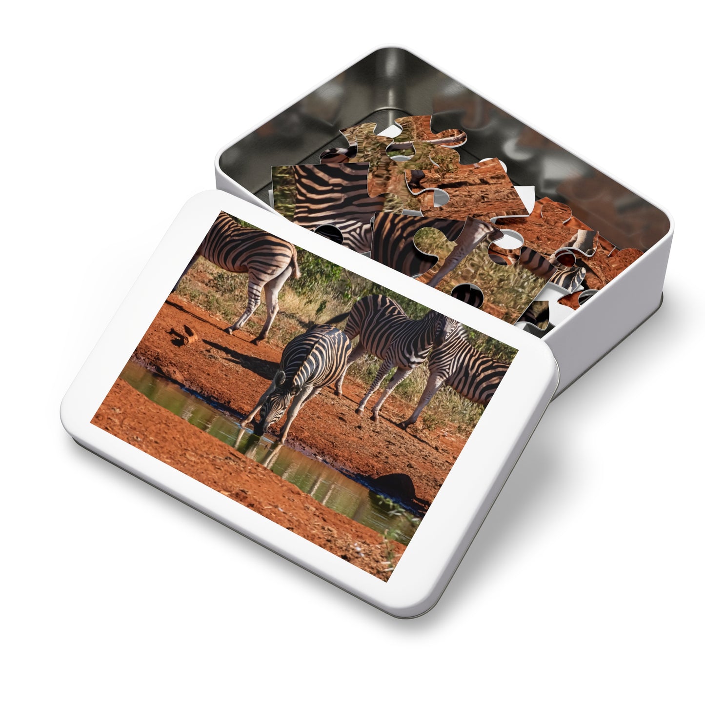 Jigsaw Puzzle (30, 110, 252, 500, 1000 Piece) - Zebra at Waterhole