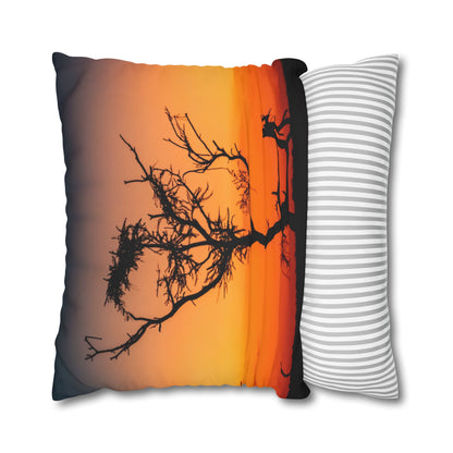 Poly Canvas Pillowcase - Sunset over the Kalahari