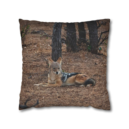 Poly Canvas Pillowcase - Jackal 20" × 20"