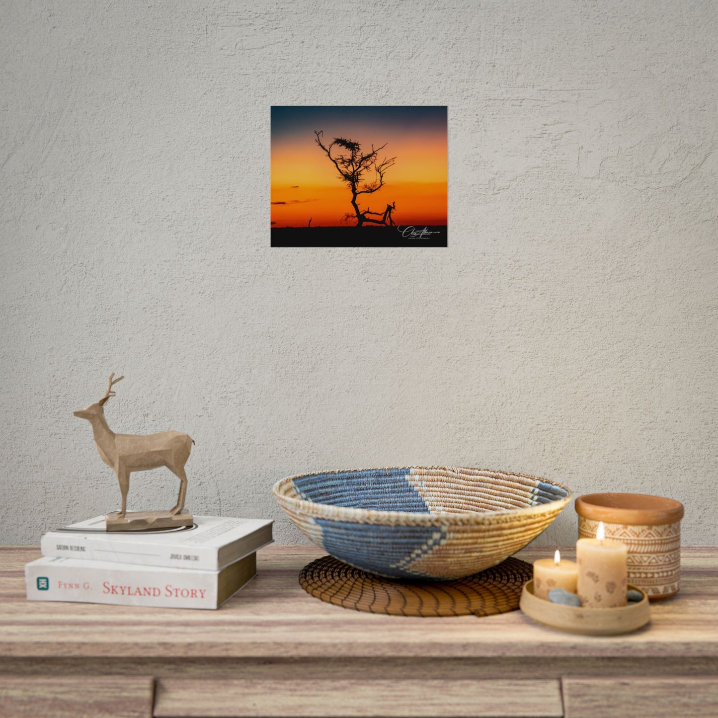 Rolled Posters - Sunset over the Kalahari 10″ x 8″ (Horizontal) Fine Art