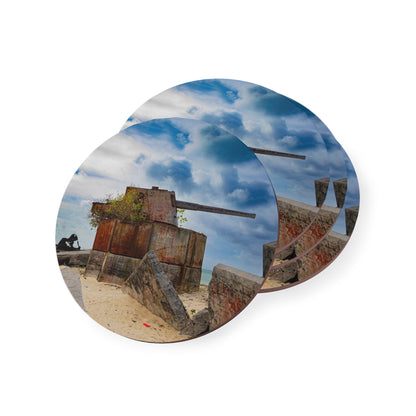 World War II Coasters Round 3.7" x 3.7" 4pcs