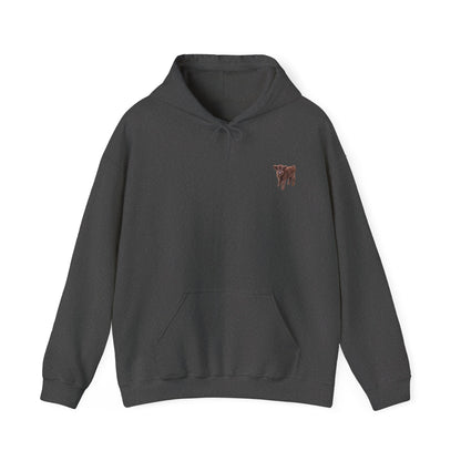 Highland Calf Hoodie Dark Heather