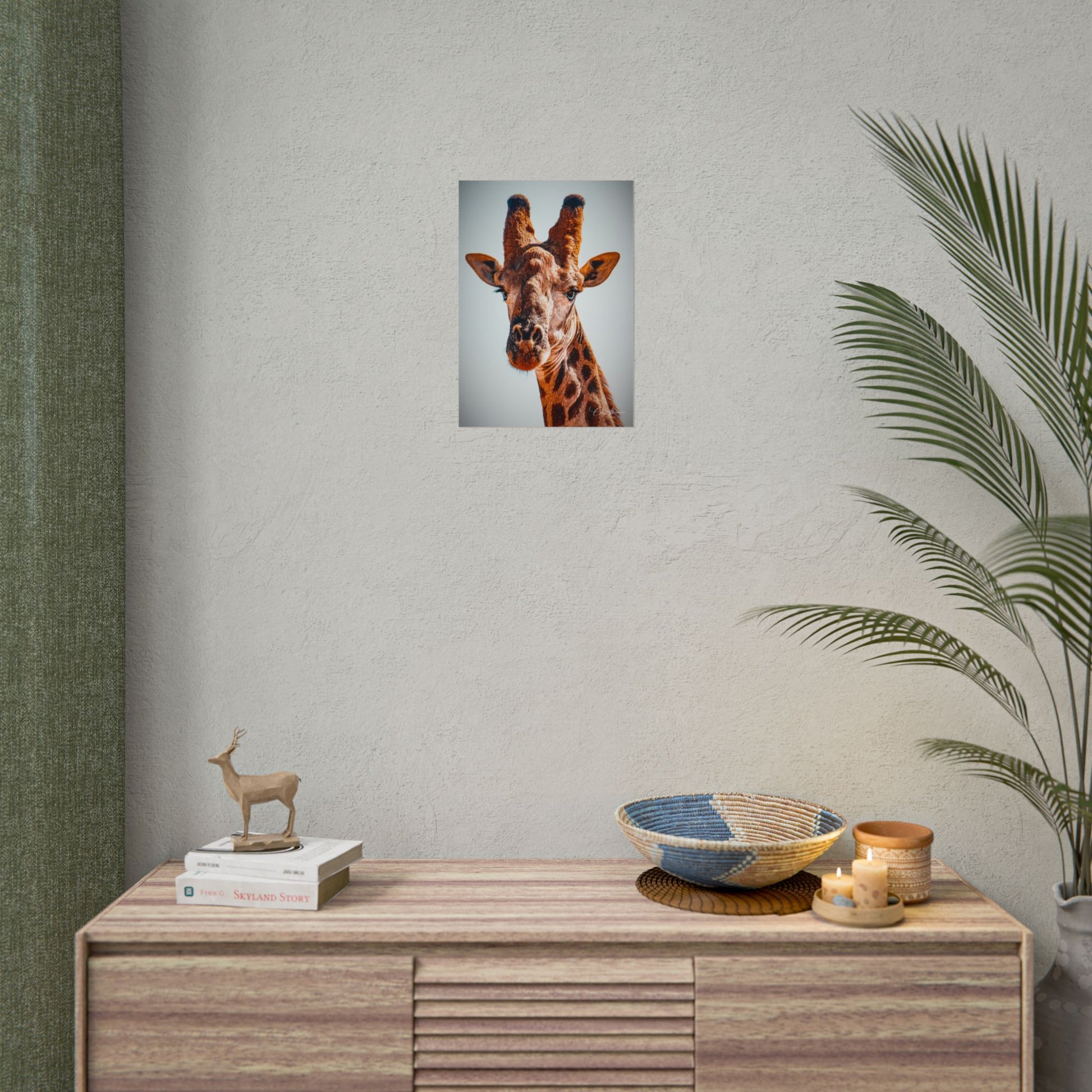 Portrait of Giraffe Poster