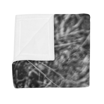 Lion Fleece Blanket B&W