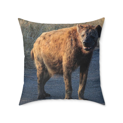 Spotted Hyena Pillow 26" × 26"