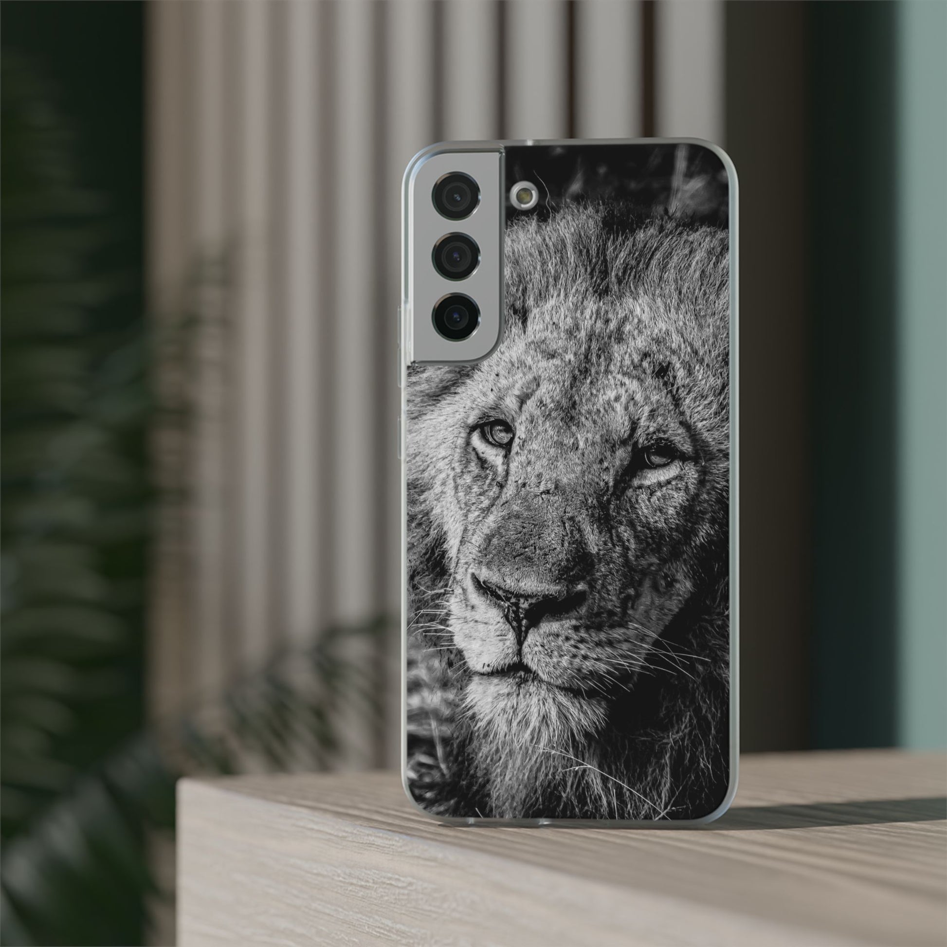 Flexible Lion Phone Cases B&W